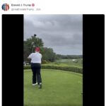 골프 영상을 게시한 트럼프(사진 - 트럼프의 SNS 캡처)